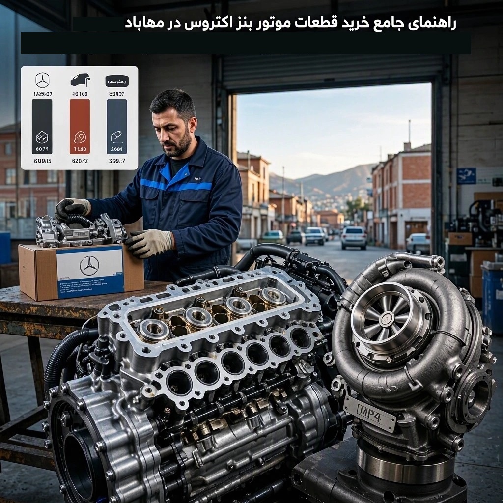 خرید قطعات موتور بنز اکتروس در مهاباد؛ راهنمای جامع و تخصصی